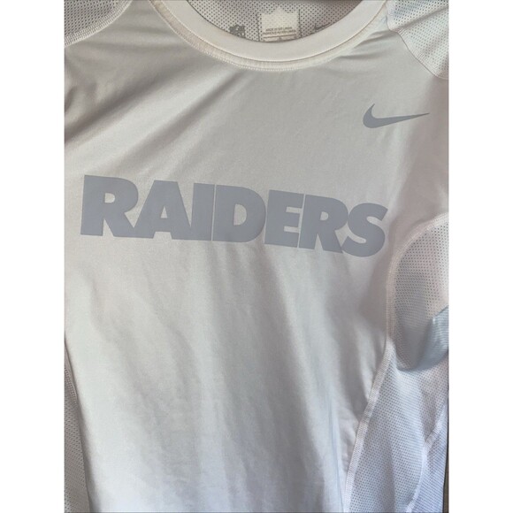 Nike Raiders NFL Dri-FIT Long Sleeve Shirt On Field Compression Breathable L Men - Picture 9 of 9